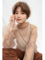 ケアリー 武蔵小杉(Carelly)&nbsp;大人かわいい前髪セシルカットココアブラウンフリンジウェーブ
