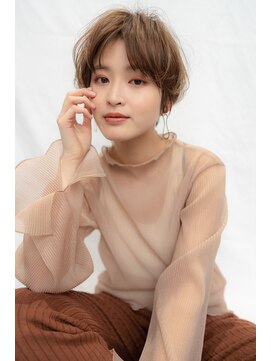 ケアリー 武蔵小杉(Carelly) 大人かわいい前髪セシルカットココアブラウンフリンジウェーブ