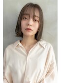 大人かわいい前髪セシルカットココアブラウンフリンジウェーブ