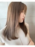 【THREEbyKEEP尾山台】ナチュラルストレート×艶カラー