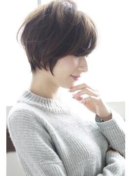 クレドガーデン 浦和店(CRED GARDEN) 大人可愛い20代30代40代黒髪前下がりショートボブ丸みショートc7