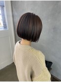 ブリーチ無しデザインカラー×お手入れ簡単ボブ