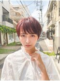 切りっぱなしボブ/美髪/ピンクブラウン[池袋駅]