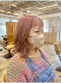 ダブルカラーピンクベージュベージュカラーケアブリーチ
