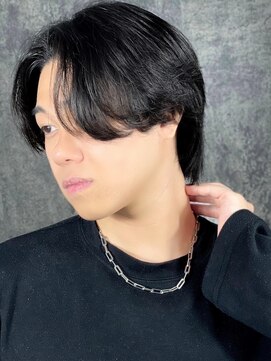 プレミアムバーバー 原宿店(PREMIUM BARBER produce by HIRO GINZA) センターパートウルフ