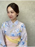 しとやかな大人の浴衣アレンジ