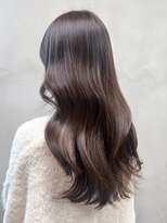 アルバム 銀座(ALBUM GINZA)&nbsp;くびレイヤーカーキベージュ美髪セミディ_ba494681