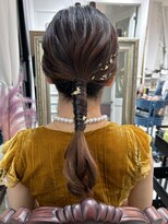 セット アンド バイ ルゥーダ 品川駅前店(SET and..by Rouxda.)&nbsp;ローポニーアレンジ