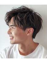 メンズ ルシードスタイル アウラ 松戸市五香(LUCIDO STYLE Aura)&nbsp;アップバング【五香#メンズカット#＜理容室＞#ブリーチ#眉毛】