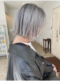 ホワイトグレージュ/デジタルパーマ/チェリーブラウン/小倉