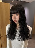 ドライパーマゆるめパーマウルフパーマミディアムパーマ銀座暗髪