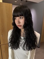 ノラ ギンザ(NORA GINZA)&nbsp;ドライパーマゆるめパーマウルフパーマミディアムパーマ銀座暗髪