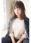 くびれヘア韓国風巻きアプリコットオレンジ夏ハイライトカラー