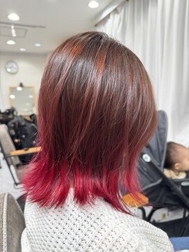 ヘアメイクアクト 都賀店 いつものカラーに飽きたら、裾カラーがおすすめ