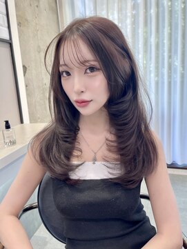 リリー(Lilley) ピンクブラウン×小顔レイヤー×韓国風巻き×髪質改善