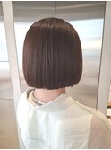 冬カラー◎大人可愛い艶髪ストレートボブ×小顔