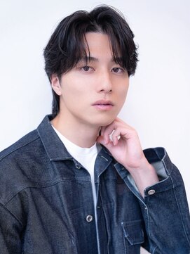 ハバナ 渋谷(HAVANA) メンズカット/センターパート/ニュアンスパーマ/ コンマヘア