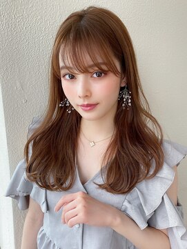 アフロート エル 大阪(AFLOAT L) 【20代30代】小顔レイヤーミディアム/黒髪/暗髪/ココアベージュ