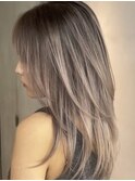 韓国ヘアーハッシュカットレイヤーカットハイライトカラー