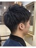メンズカット+頭皮スパ