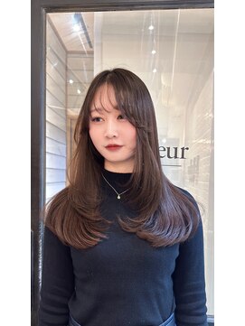 ラボヌールヘアーレーヴ 池袋店(La Bonheur hair reve) ミディアムレイヤー/ブラウンベージュ/韓国風/佐藤