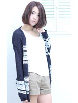 フロール(florun)&nbsp;【ミディアム】グレージュカラーロングボブ