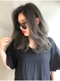 【Blanc/梅田】スモーキーベージュ＿ラフカール＿グラデーション
