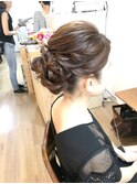 結婚式大人アップシニヨン【ヘアアレンジ  立川/立川南/浴衣】