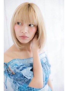 ミック ヘアアンドビューティー 大山店(miq  Hair&Beauty) 韓国風大人ガーリー★パールホワイトハイトーンカラーa1