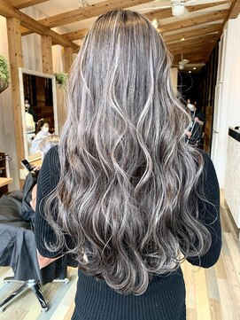 リード バイ ラグーン(LEAD by LAGOON) ラベンダーミルクティーグレージュケアブリーチバレイヤージュ