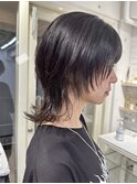 ○ネオウルフ○ 小顔カット　斜めバング　グレージュ