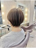 ショートカット髪質改善白髪ぼかしハイライト白髪染めリタッチ