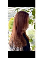 アース 三田南ウッディタウン店(HAIR&MAKE EARTH) 20代30代大人可愛い艶感オレンジベージュケアブリーチ