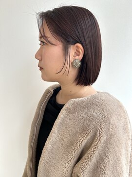 コト 福井大和田店(coto) 福井　大和田　ボブ　ぶどうカラー　顔まわりカット　20代