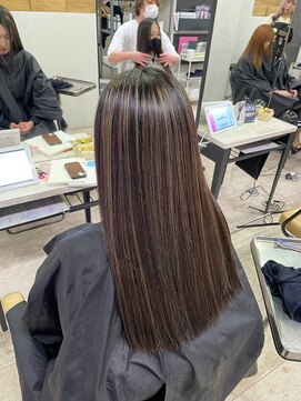 アジールヘア 所沢プロペ通り店(agir hair) カール姫カットシアーカラーハイライトベージュカラー所沢練馬