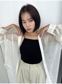 アイロン無しで収まる手間なしボブ