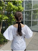お呼ばれヘアタイトヘア結婚式ヘア