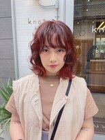 ノットバイベル 大宮(knot by belle)&nbsp;さりげないインナーカラー◎暖色ピンクレッド