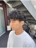 スペインカールスパイキーショートフェザーパーマメンズパーマｒ