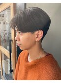 センターパートニュアンスパーマメンズヘアメンズカット