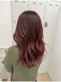 ブリーチやめる途中でも可愛くレッドブラウン