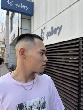 レンゲン(LENGEN) 束感刈り上げビジネス七三ツーブロックアップバング