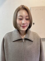 キャンバス バイ ネオリーブ 横浜西口(Canvas by neo.)&nbsp;バッサリカットボブ ボブレイヤー ホワイトベージュ 横浜