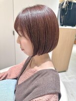 コンティロミー(CONTI ROMMY.)&nbsp;小顔に導く◎切りっぱなしボブ/チェリーレッド/20代～50代