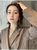 大人可愛い20代30代切りっぱなし外ハネナチュラルボブ