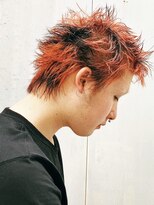 ココ 原宿(KOKO)&nbsp;スパイキーショートウルフデザインカラーメンズマレットヘア