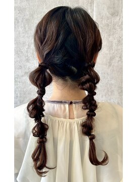 スタイル 横浜(STYLE) 結婚式お呼ばれツイン編み込み／ヘアセット/編みおろし/アレンジ
