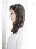 夏美髪質改善アプリコットオレンジハイライトカラーくびれヘア58