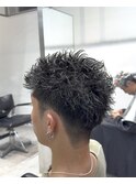 渋谷スパイキーパーマスパイキーショートパーマ刈り上げショート