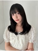 くびれヘア/顔周り/韓国/レイヤーカット/黒髪/ミディアム北千住